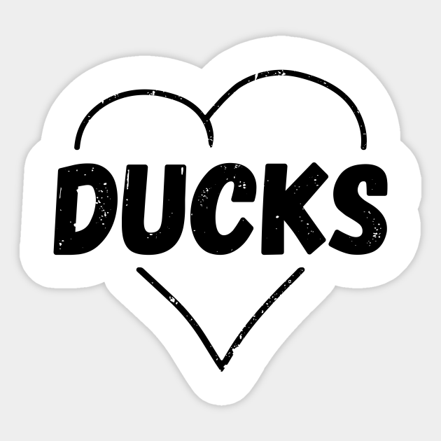 Ducks Inside Vintage Heart Ducks Lover Ducks Sticker Teepublic 